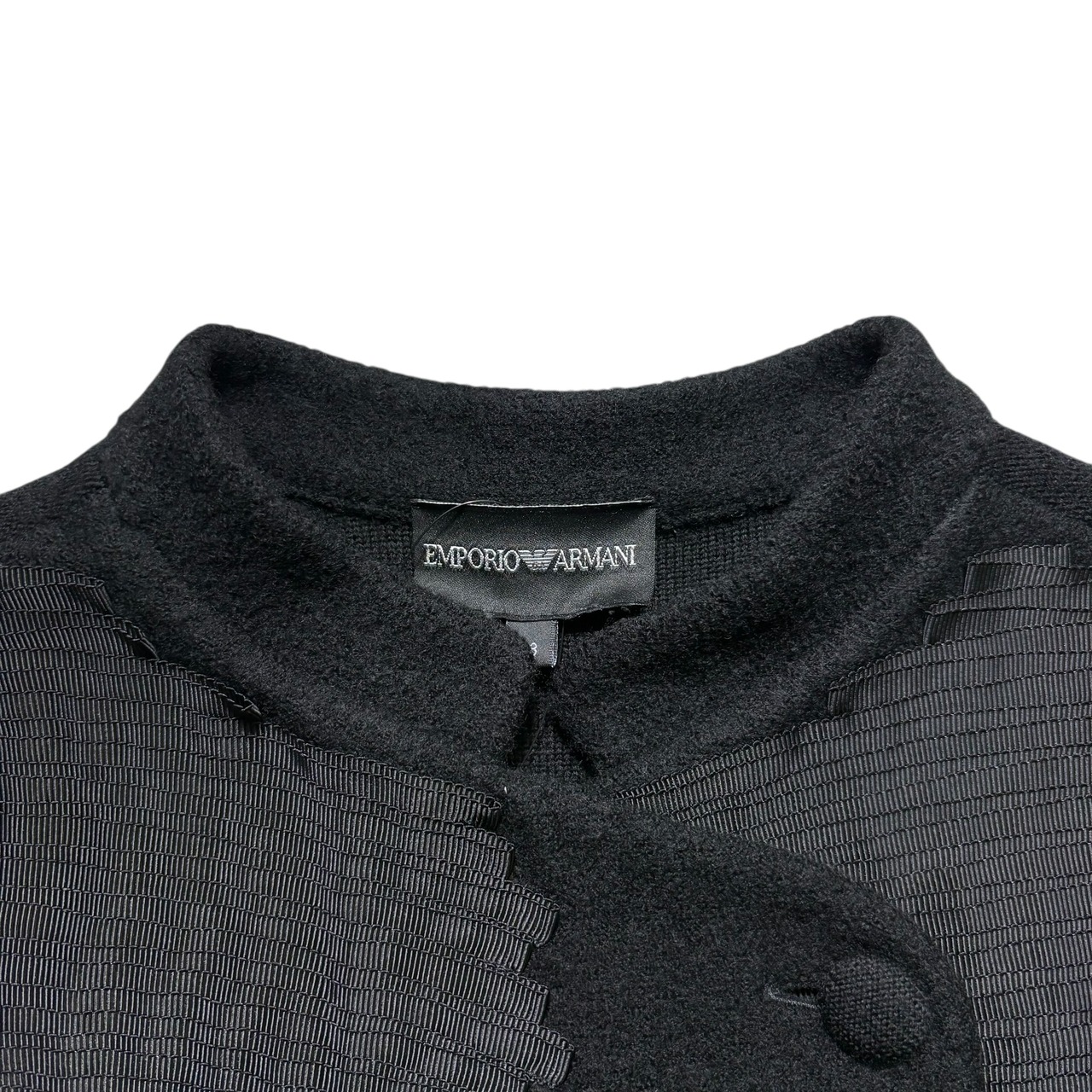 EMPORIO ARMANI taping design knit jacket
