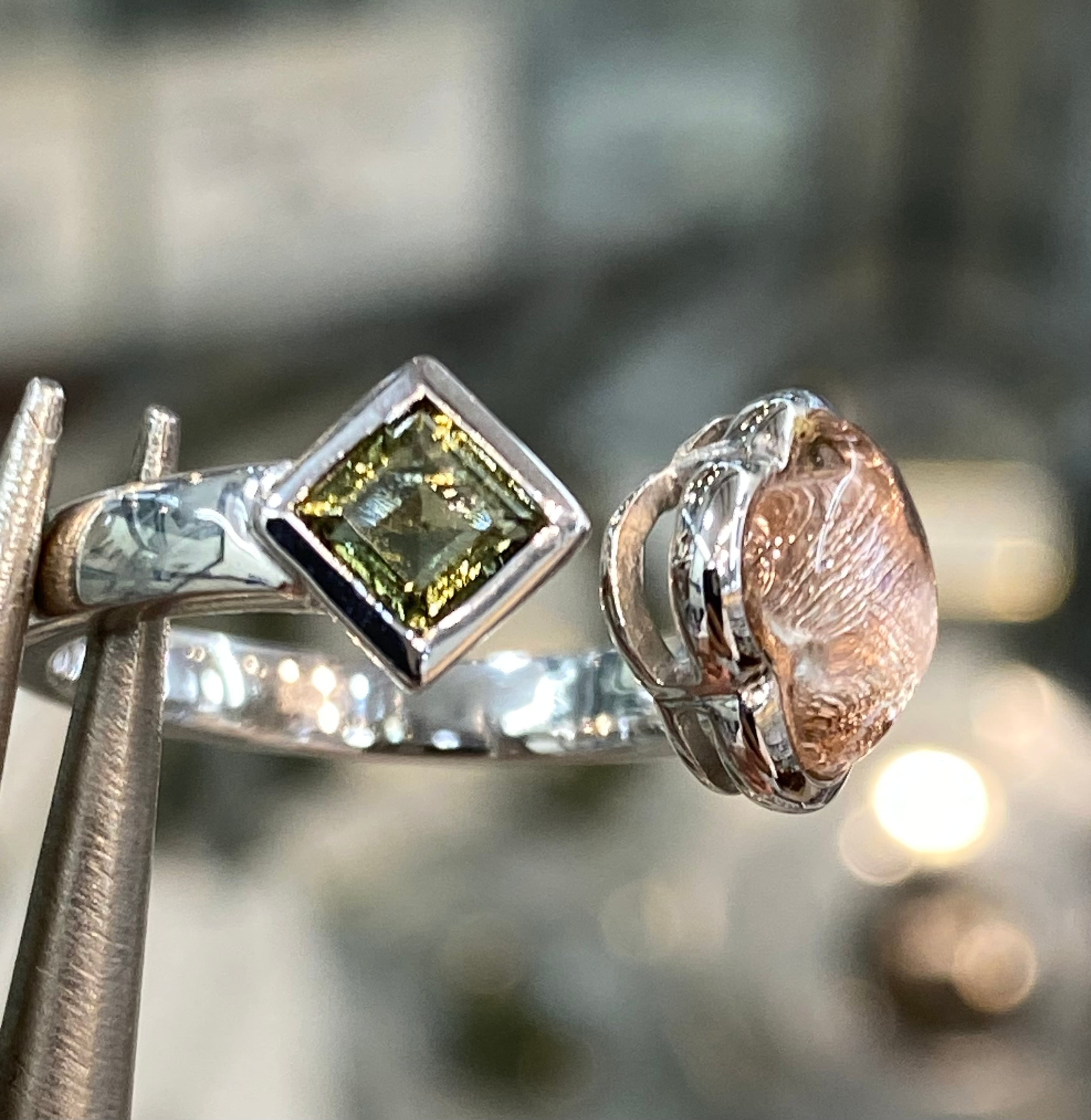 特選 ケニア産 パラサイト隕石リング パラサイト隕石指輪 セリコ隕石