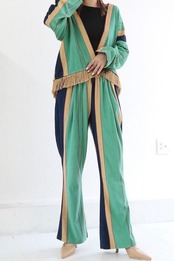 【STEVIE 】PILE STRIPE LONG PANTS