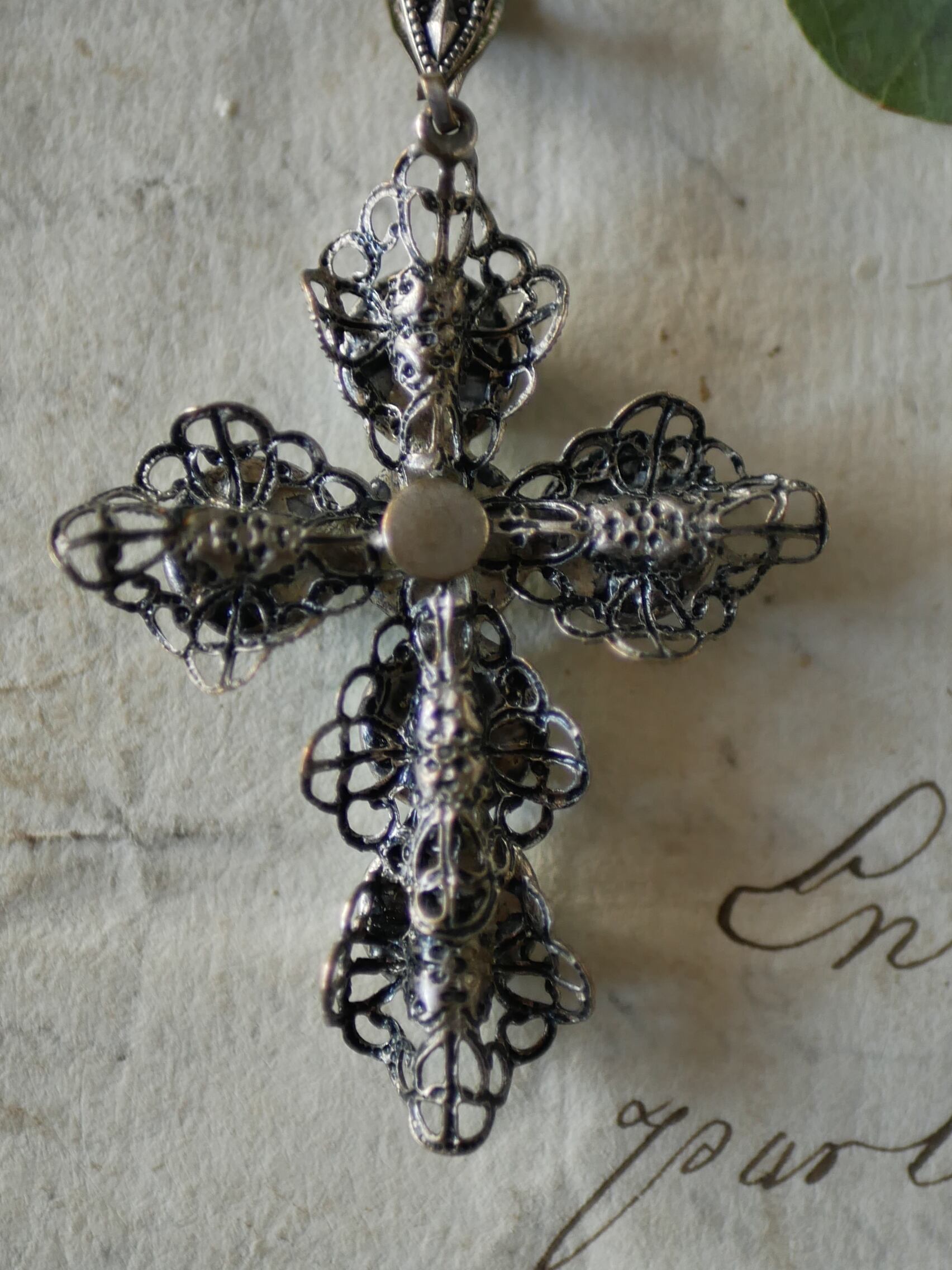 クロス ネックレストップ ペンダントトップ フランスアンティーク