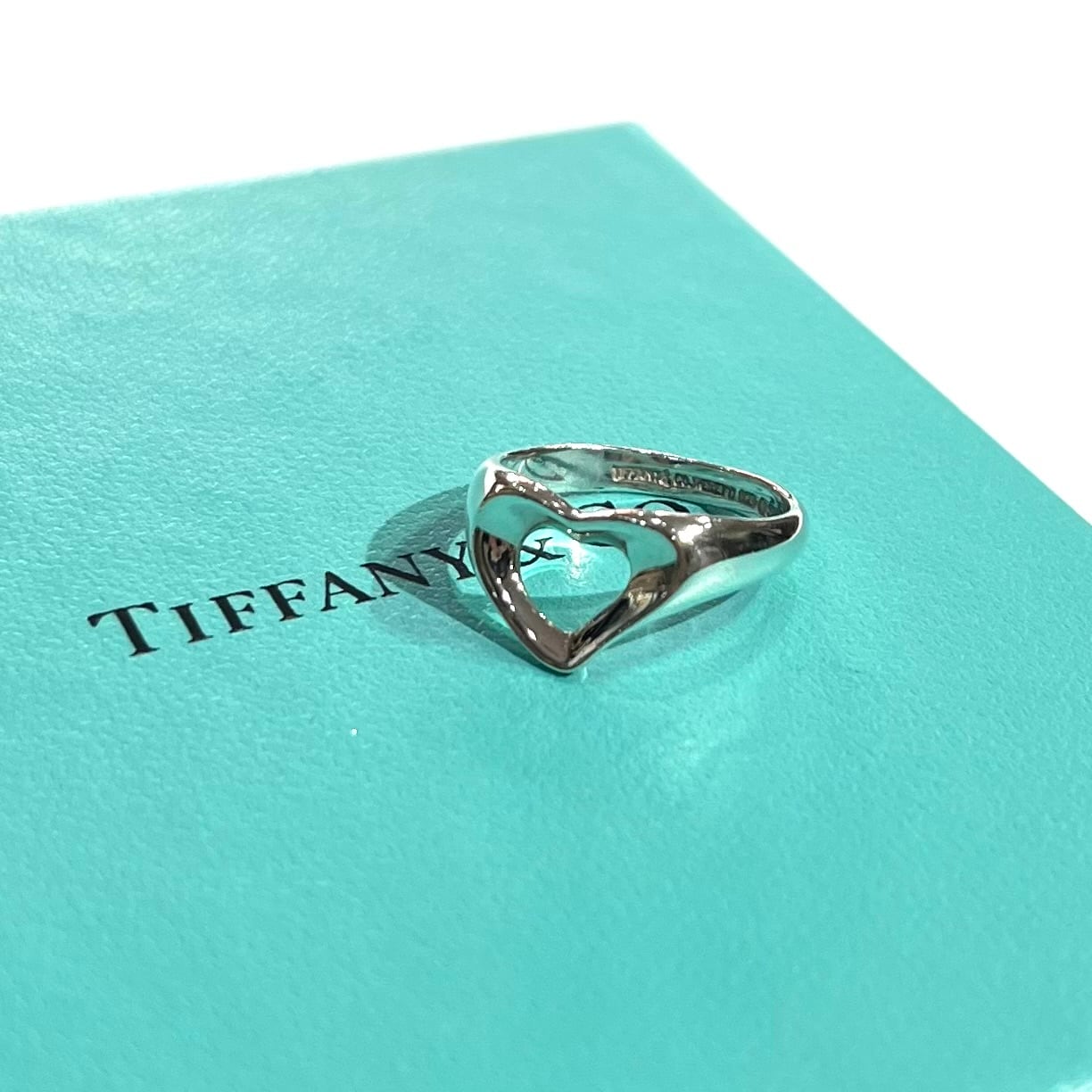 TIFFANY&CO】1968 オープンハートリング／8号／シルバー925／エルサ