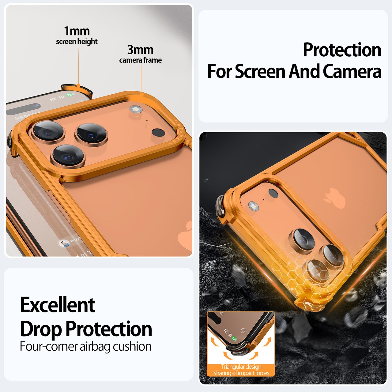 ■iPhone 18 Pro/18 Pro Max■ Aluminum Alloy Minimal Bumper Case / アルミニウム アロイ ミニマル バンパー スマホケース