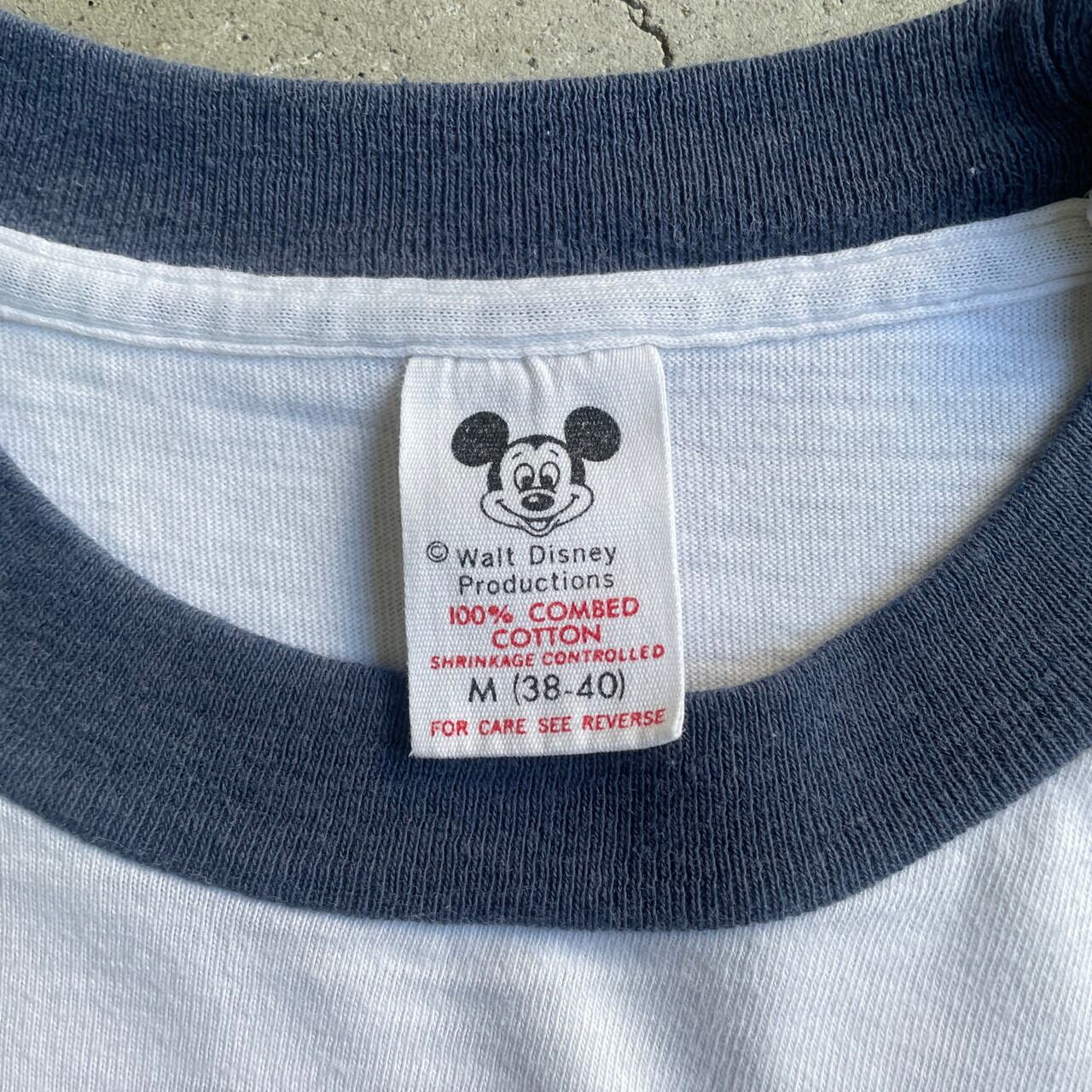 00s Vintage  Mickey Mouse ラグラン リンガーT y2k