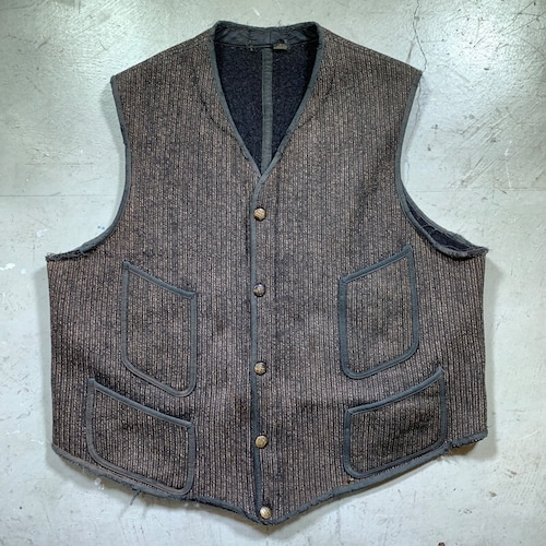 ～30's BROWN'S BEACH VEST ブラウンズビーチ ビーチクロスベスト オリジナル ニップルボタン シンチバック欠損 ダメージ ワークウェア 38位 レア 希少 ヴィンテージ BA-1389 RM1758H