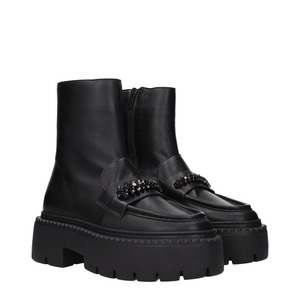 JIMMY CHOO ジミーチュウ レディース アンクルブーツ レザー ブラック