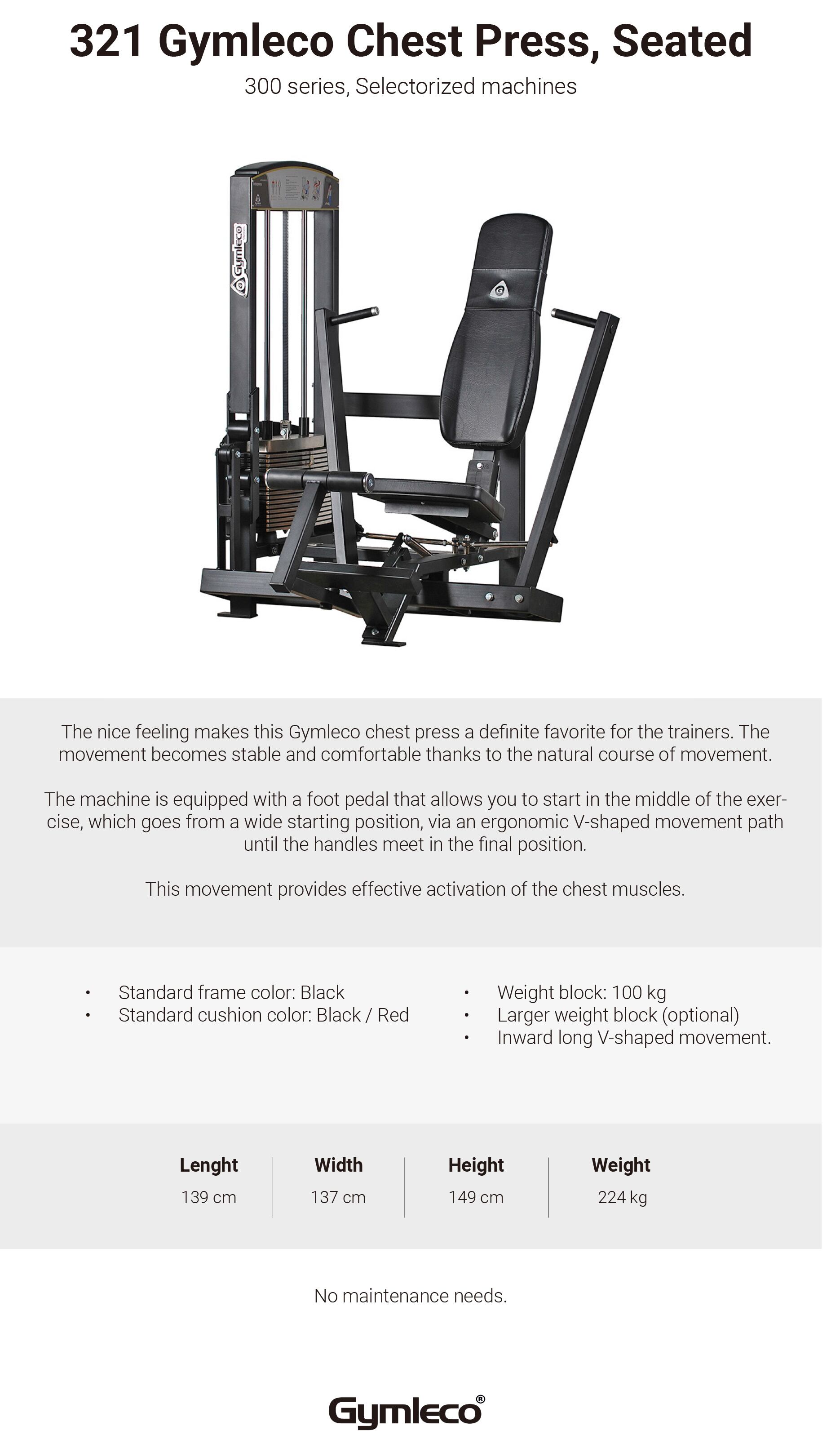 321 シーテッド ワイド チェストプレス | gymlecojapan