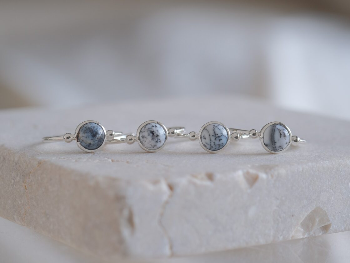 dendritic opal _Halda áfram ring デンドライトオパール 天然石 