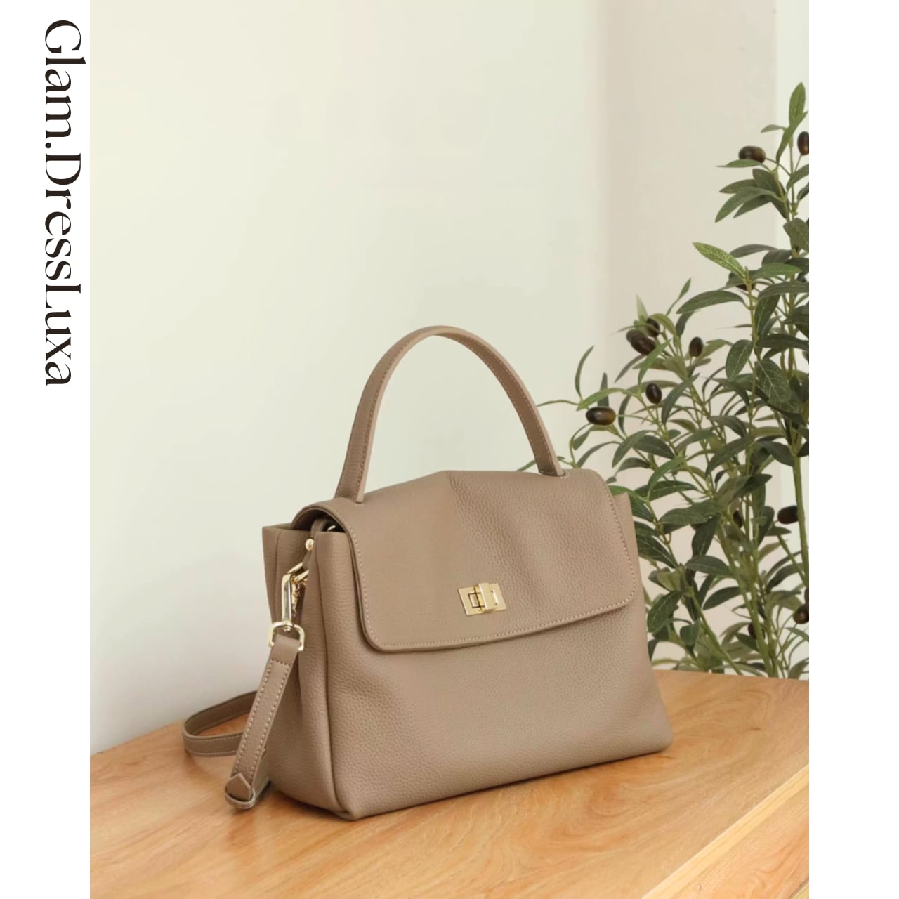 Grain Leather HandBag/3color_B44