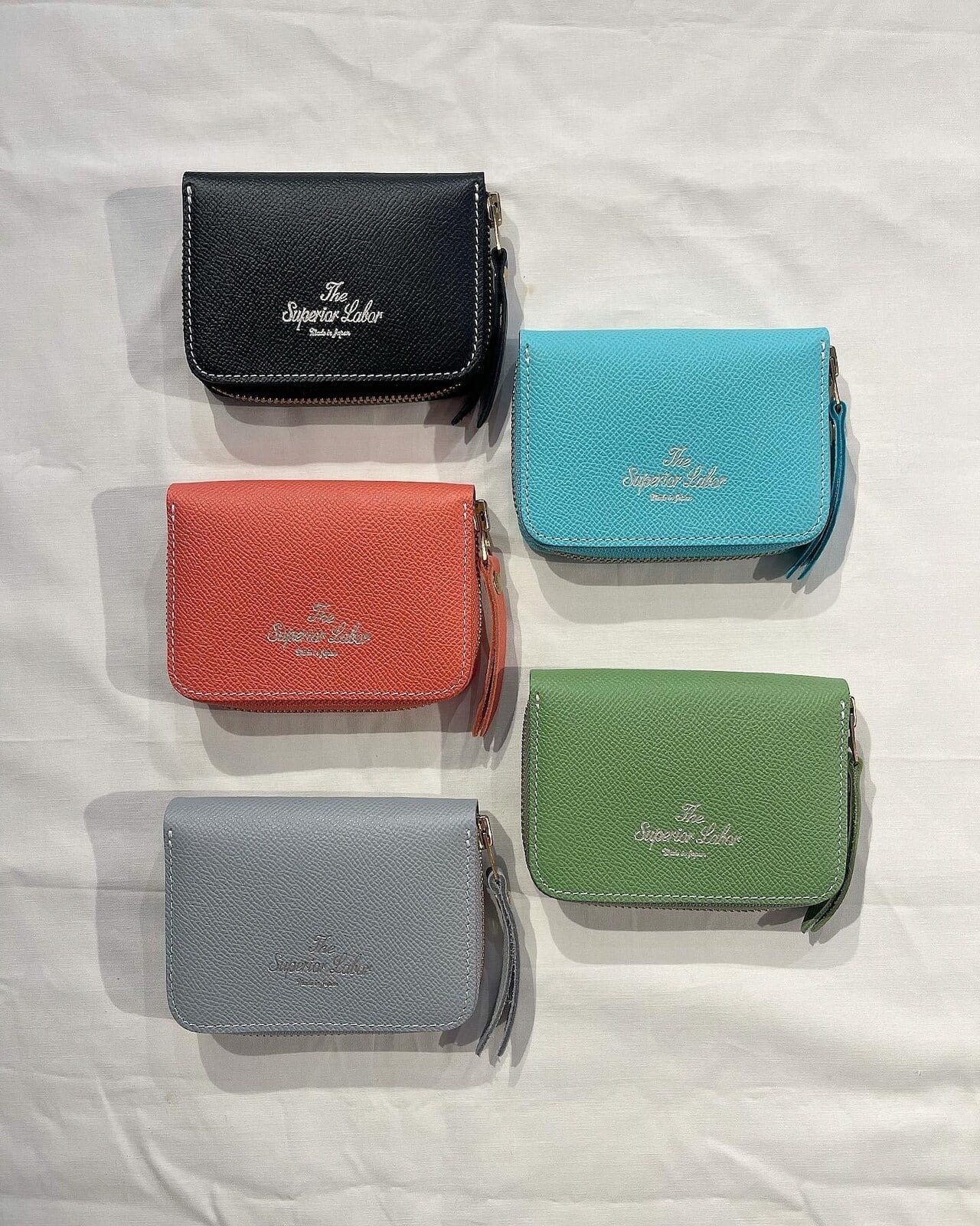 THE SUPERIOR LABOR/シュペリオールレイバー Calf zip small wallet