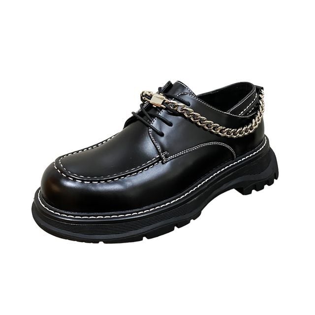 予約販売】レザーシューズ メンズ ローファー チェーン シューズ 靴