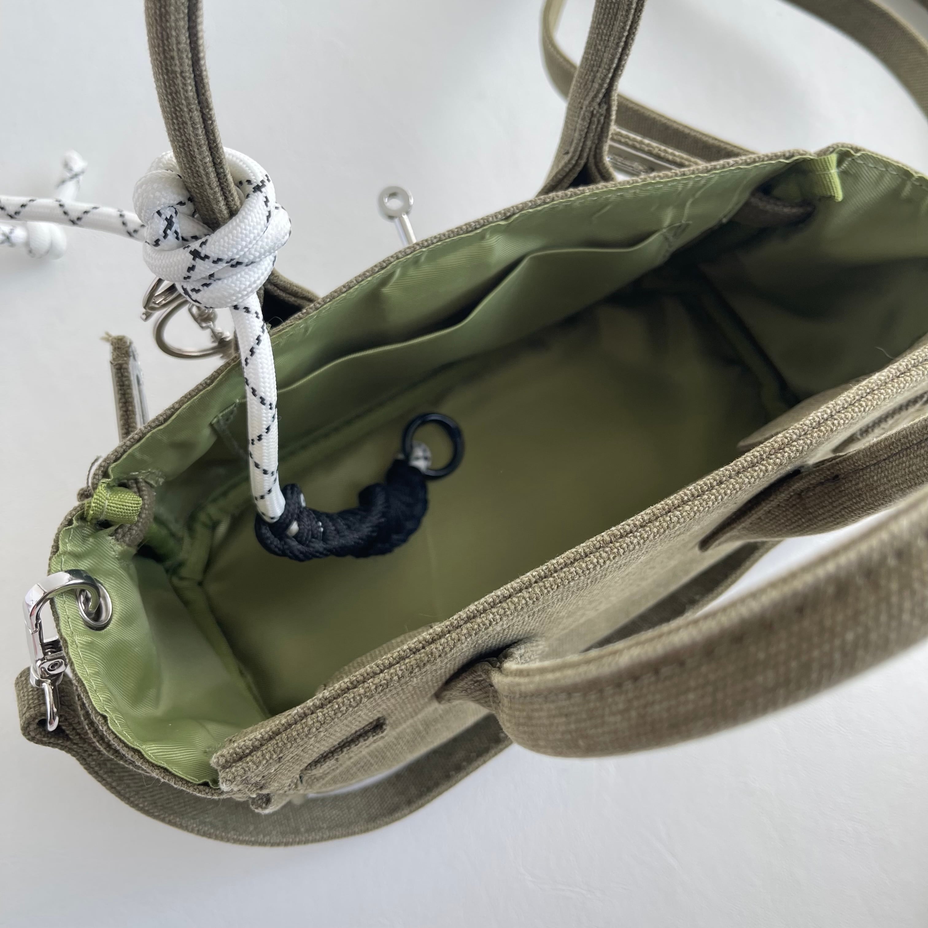 KANAGU army mini BAG / カラーが選べる&マルシェバッグ付 | meong blue