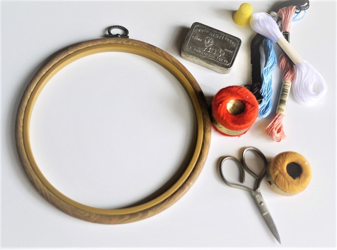 ドイツ ゴム刺しゅう枠 刺しゅうフレーム 木目調のゴム