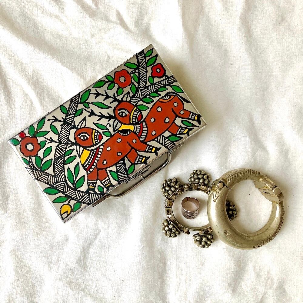 ハンドペイントなスチールボックス|ミティラー