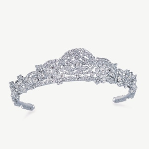 Ivory & Co. アイボリー・アンド・コー Princess Mia プリンセスミア ブライダルティアラ クリスタル シルバー 結婚式 アクセサリー (IC-T19)