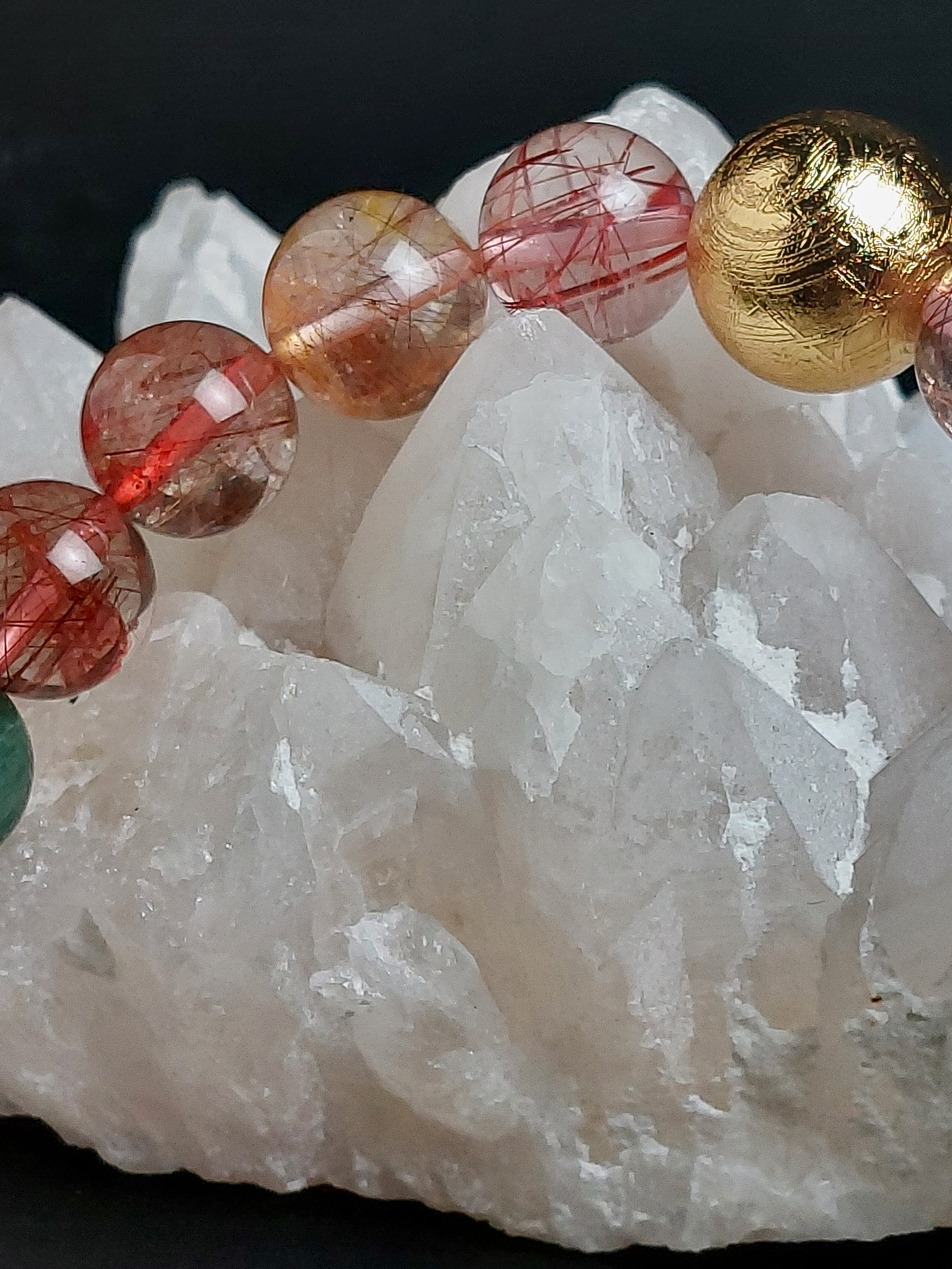 ✨宇宙☆神仏✨【お寺で御祈祷 天然石ブレスレット】◇福禄寿ルチル