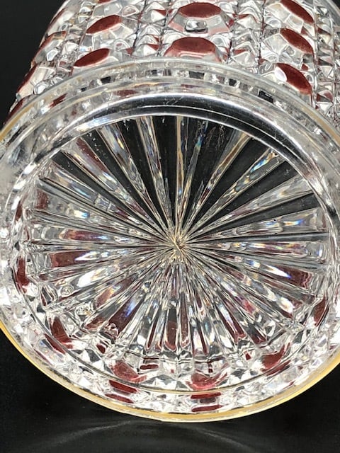 オールド・バカラ  19世紀 ディアマン・ピエーリー 赤色装飾&金彩 小物入れ オールド・バカラ (BACCARAT) 19世紀 ディアマン・ピエーリー 赤色装飾