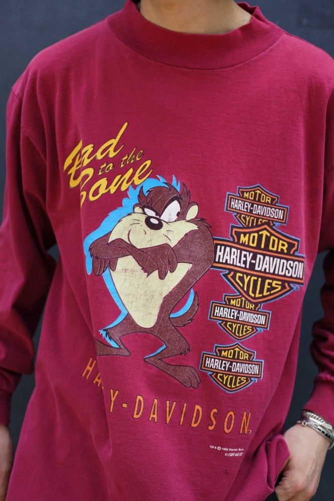 Harley-Davidson × Warner Bros] Vintage L/ST shirt [1993s - Made In