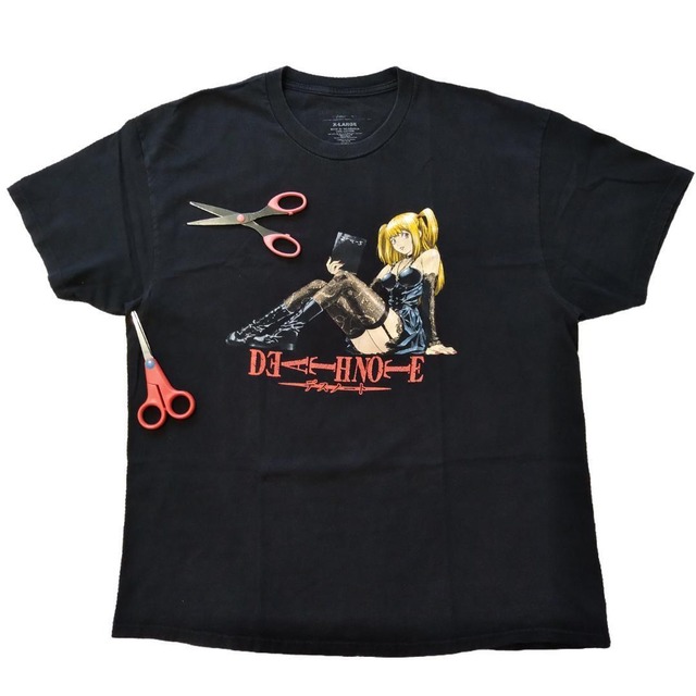 古着 デスノート Tシャツ XL 黒 弥海砂 ミサミサ アニメTシャツ 海外 