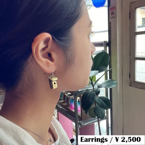 TOPANGA Jewelry　Miniature Antique House ミニチュアアンティークハウスピアス　家　ピアス　ギフト　プレゼント　ジュエリー　イヤリング　建物