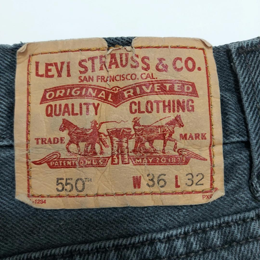 リーバイス550 Levis W36 ブラックデニムパンツ 黒 00s 6504 | fuufu