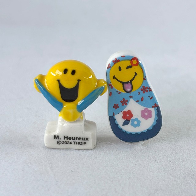*フェーブ ガロットデロア 陶器ミニチュア スマイル二個セット　12oteg19-2