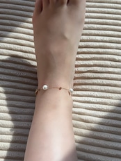 Fine Chain Pearl Anklet
