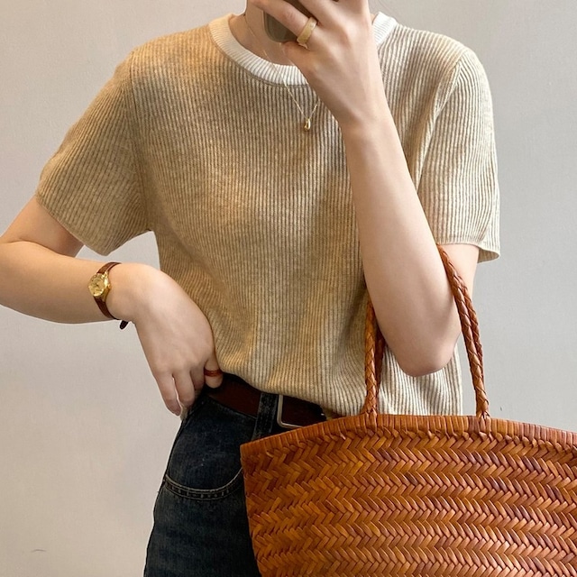 short sleeve knit tops