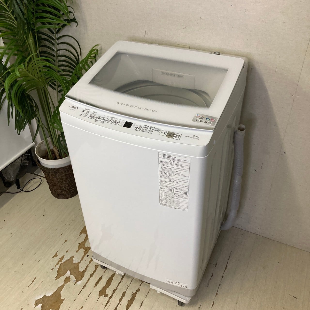 清掃待ち・25329 一人暮らし穴なし槽縦形洗濯機 SHARP ES-GE6FJ-W 2022