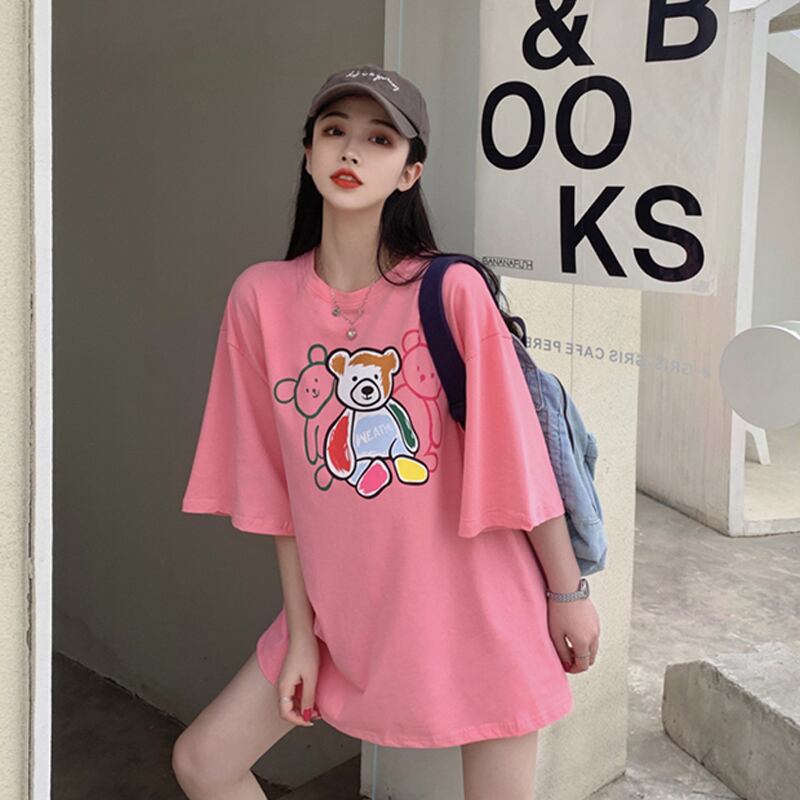 ルーズTシャツ シャツ サマースタイルトップス かわいい 夏物 試着室14493158802