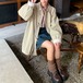 クロシェカラーリボンタックコート ・79148