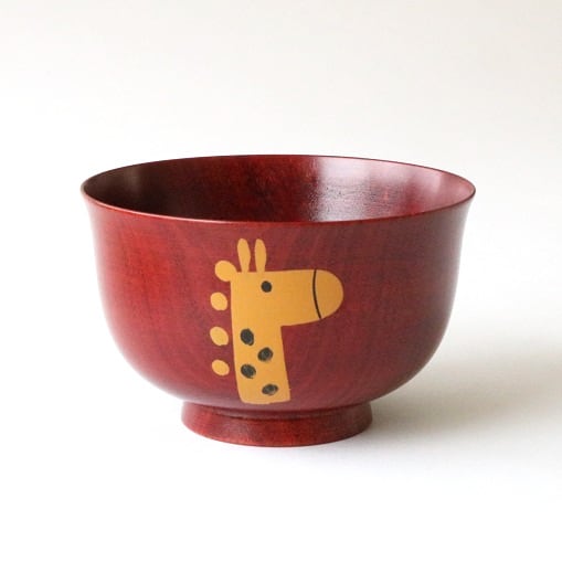 山中塗 こどもの器 茜すり漆 汁椀 | 創作漆器 金沢わこう