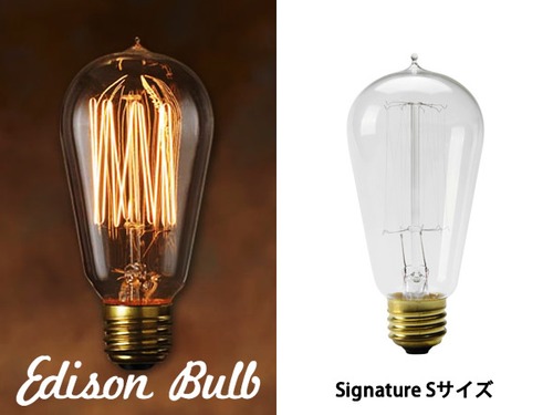 Edison bulb Signature S エジソンバルブ シグネチャー Sサイズ 40W E26 電球 DETAIL レトロ 照明 カーボン