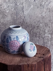 中国製造/ヴィンテージ パステル 茶壺