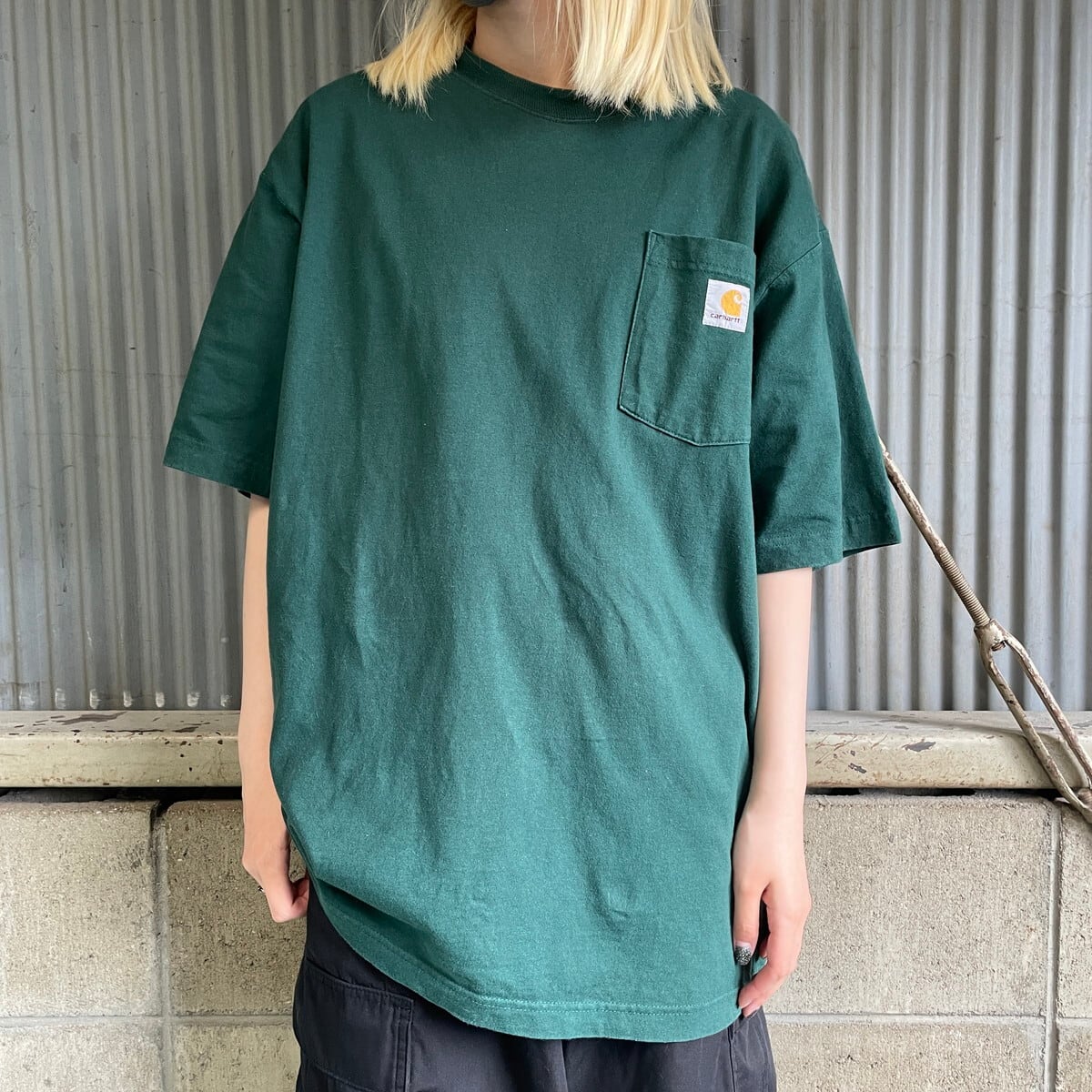 Carhartt カーハート ポケットTシャツ メンズM 古着 ポケT グリーン 緑【Tシャツ】 | cave 古着屋【公式】古着通販サイト  powered by BASE