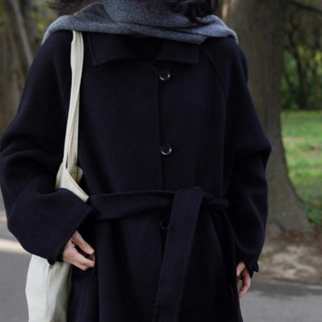 ウールシンプルロングコート