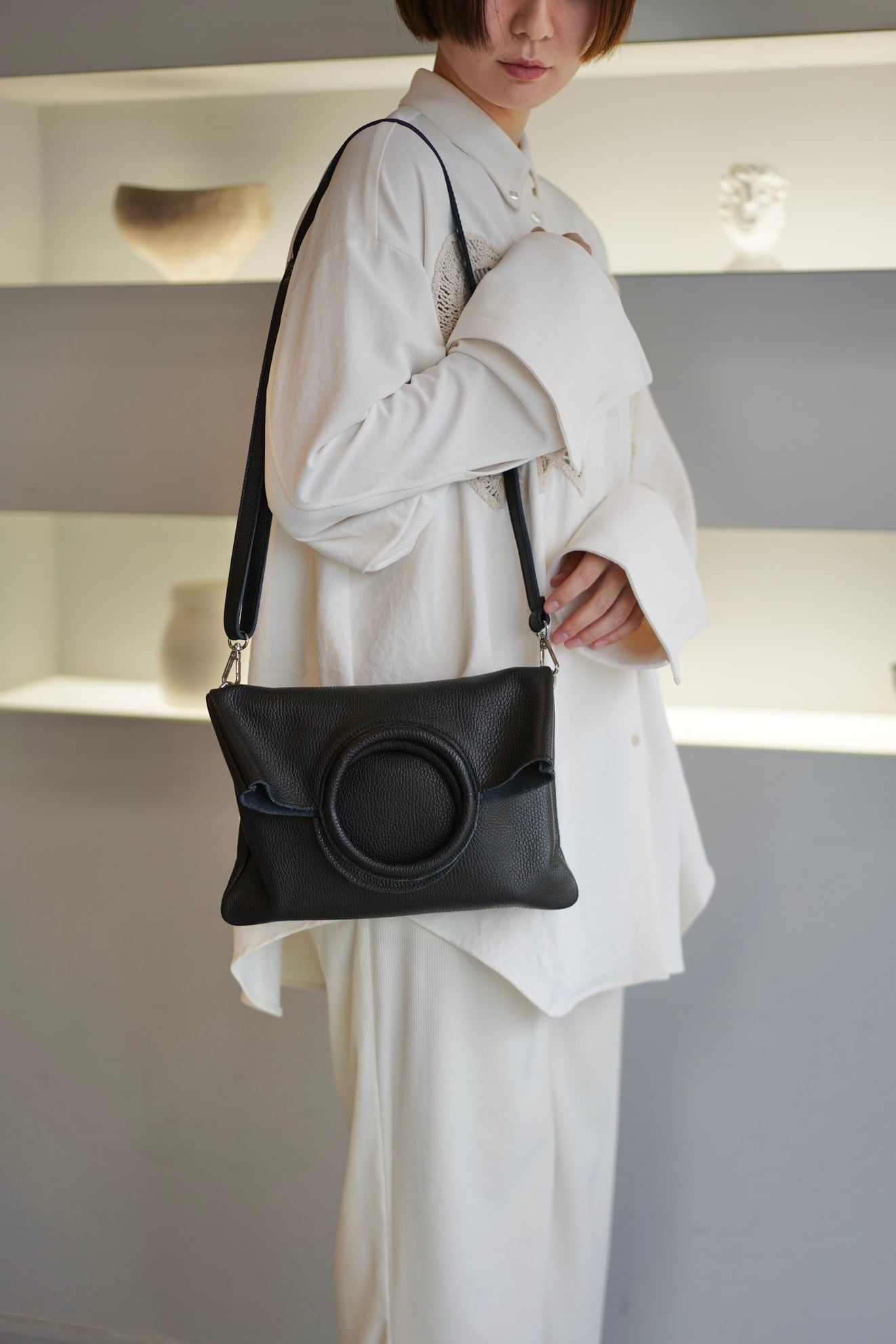 DMZ MALA Return To Space 3LP 美品 MILLELA FIRENZE 3WAY Circle hand bag サークルハンドバッグ Black