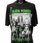 【ALIEN POWER】エイリアンパワー "WORLD PLANET 2030" Vintage Tシャツ