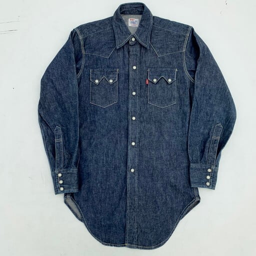 90's LEVI'S リーバイス ソートゥースデニムウェスタンシャツ ショートホーン 復刻 濃紺 バレンシア 97年 USA製 Sサイズ 希少  ヴィンテージ BA-996 RM1365H | agito vintage powered by BASE