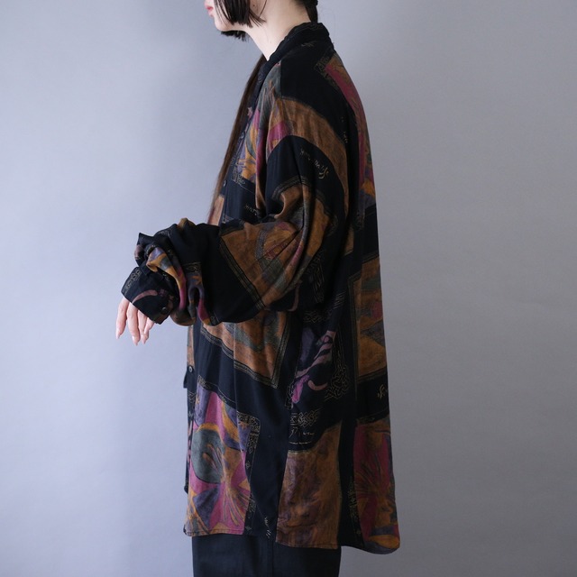 dark coloring art full pattern XXX super over silhouette shirt