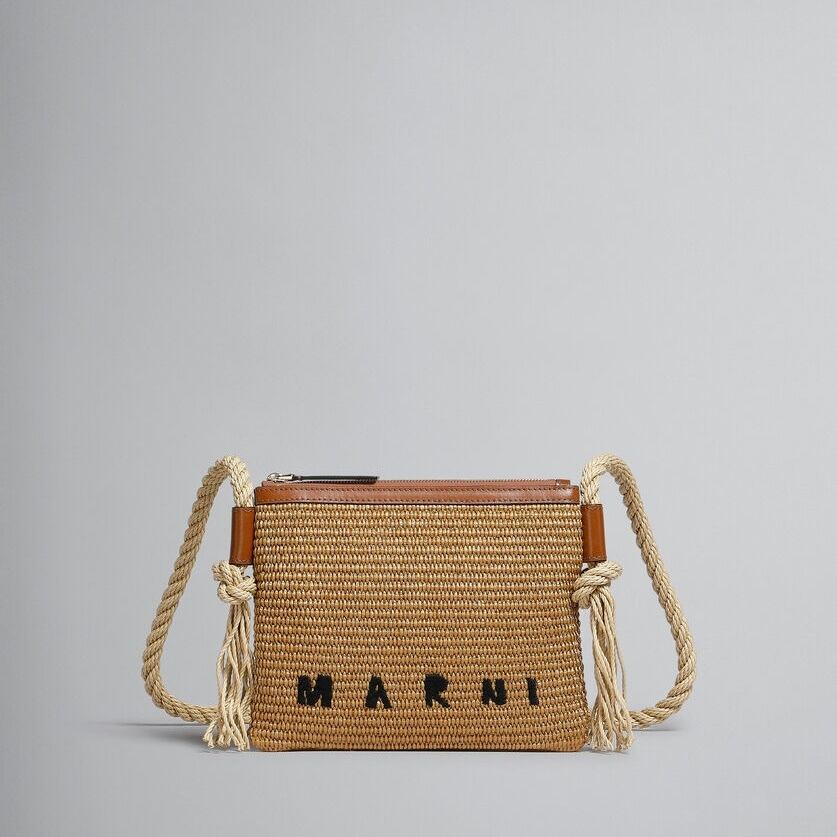 新入荷　在庫あり：MARNI【マルニ】ブラウン ロープハンドル付きMARCELサマーバッグ ( PHMO0011U1P386000M50 ) |  glamour online powered by BASE