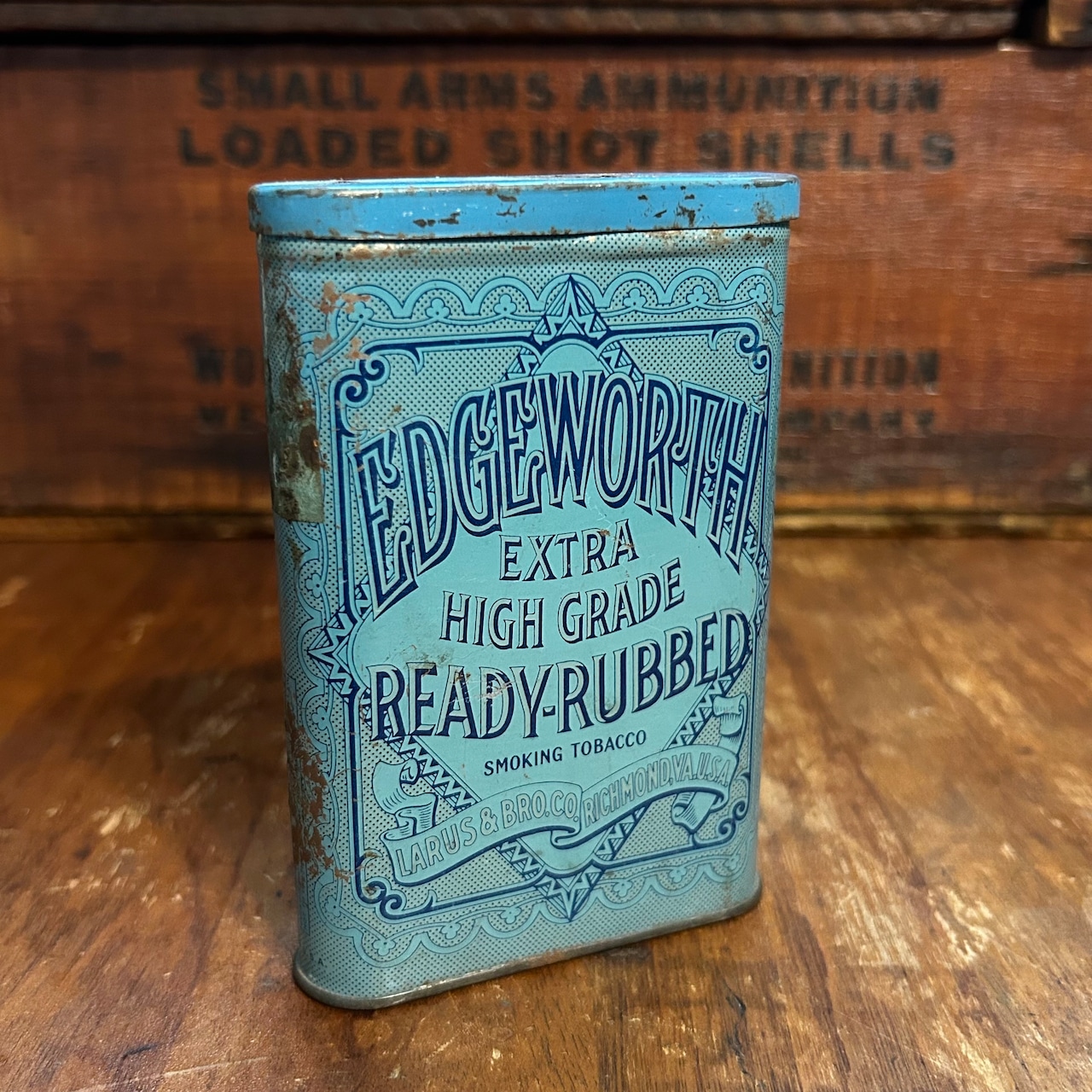 1930s エッジワース ヴィンテージ タバコ缶 Larus & Bro. Co. EDGEWORTH READY-RUBBED Vintage Tobacco Tin T-765