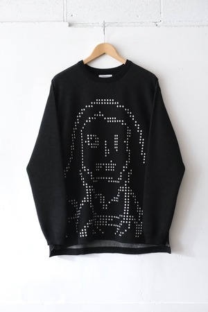 FUJITO L/S Knit 'Oil Works' Gray/Purple,Black/White