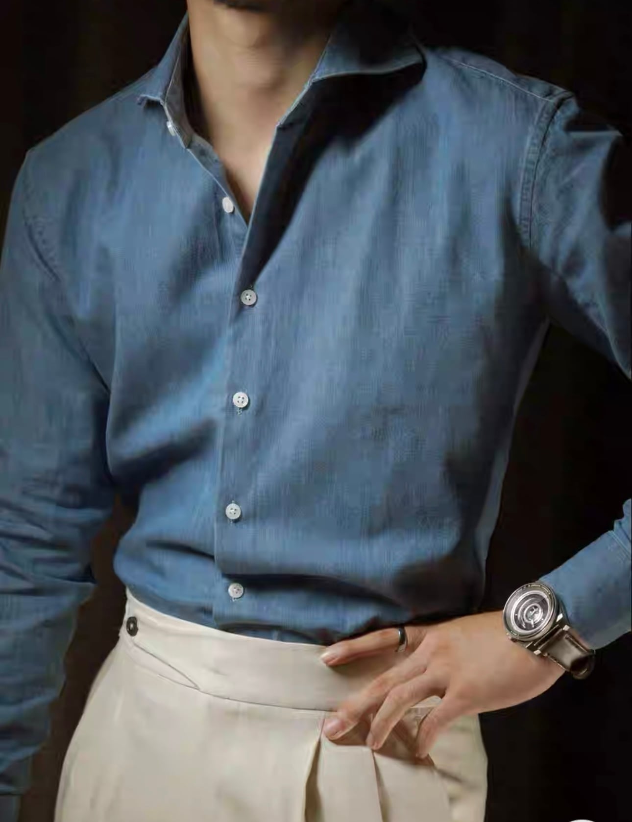 シャンブレーシャツ