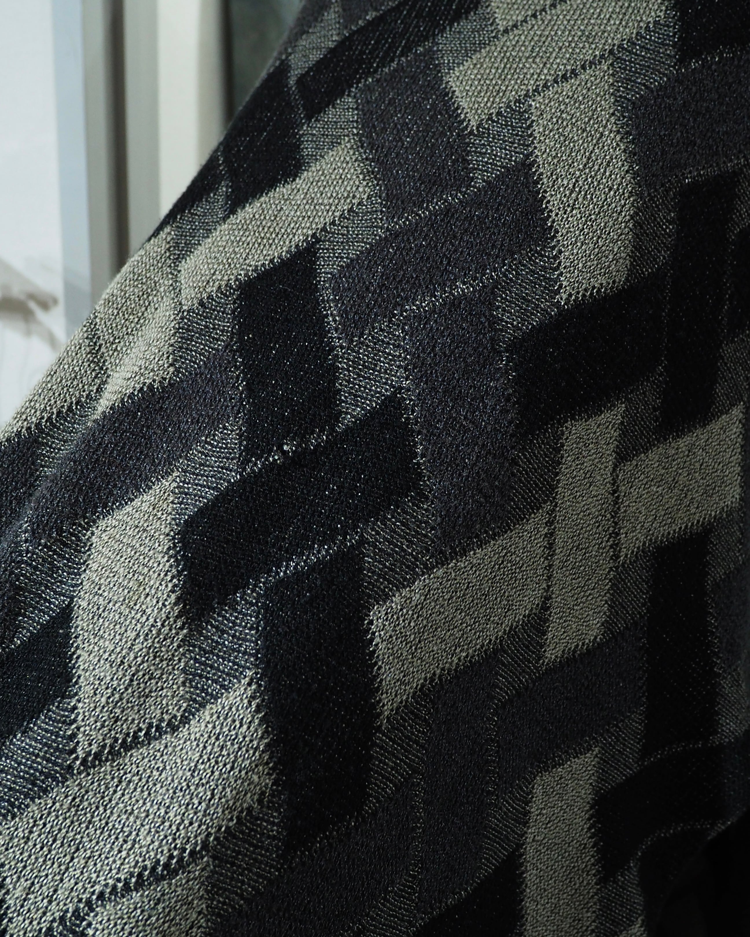 1990s " northern isles " Monotone Intrecciato Pattern Vintage Loose Knit
