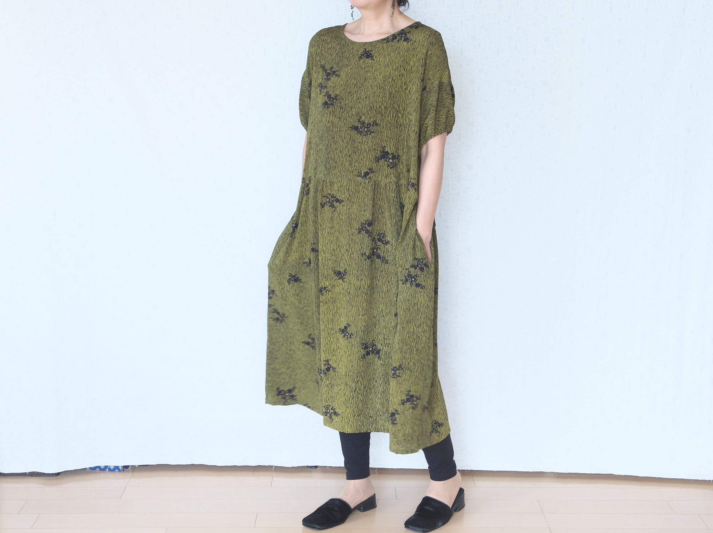 古着リメイク　ゆったりオリーブカーキパーカーと３段ティアードパッチワークワンピ 楽天市場】【お買い物マラソン 50％OFF】 【ブランド直営】 カット