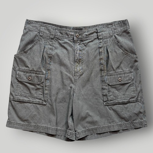 【Cabelas】ブッシュショーツ カーゴ ハーフパンツ 短パン メンズ W36 カーキ オリーブ アウトドア カベラス キャンバス コットン 正規品