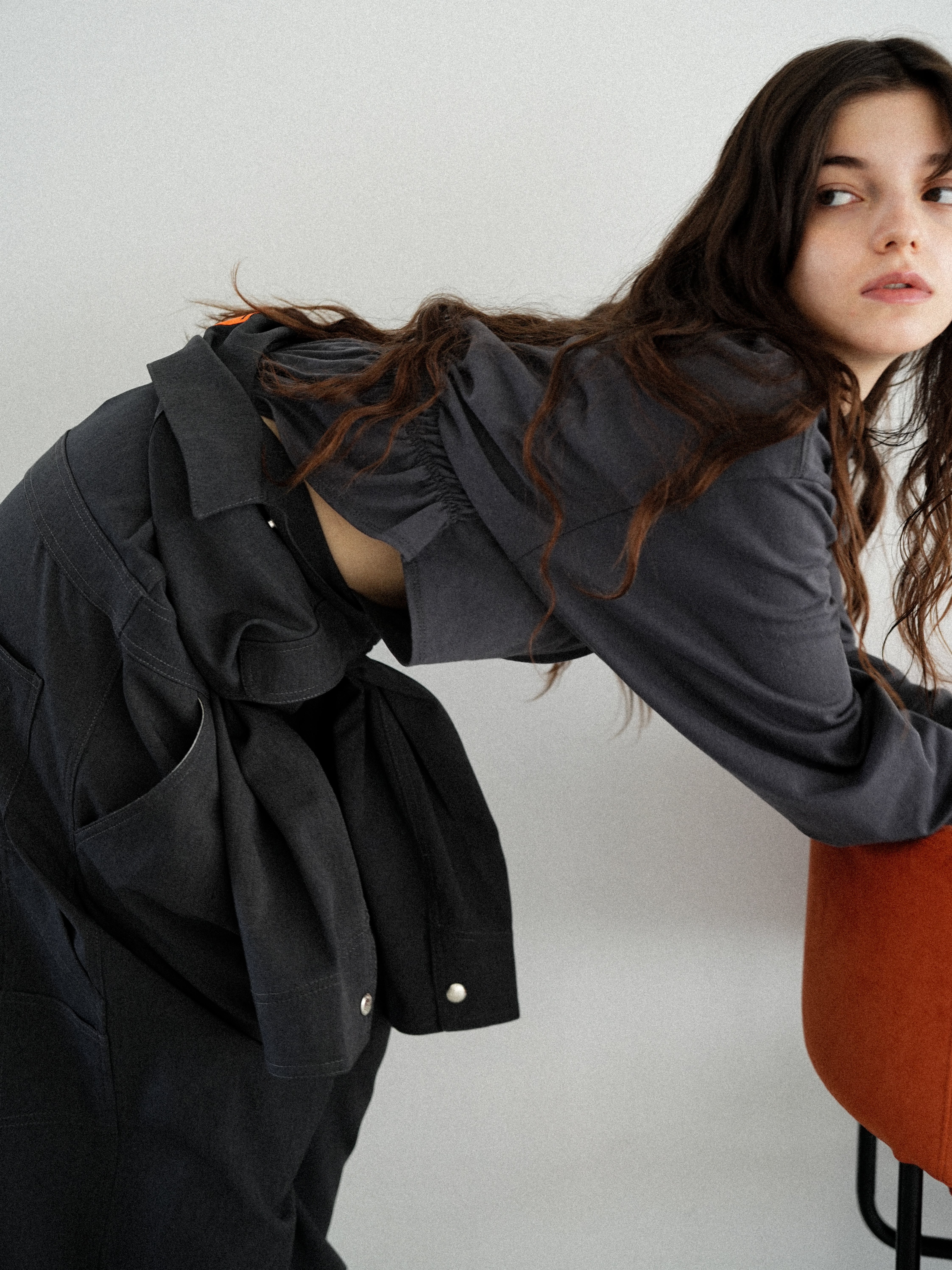 UNIVERSAL OVERALL×Katrin TOKYO】back shirring body suit | Katrin TOKYO