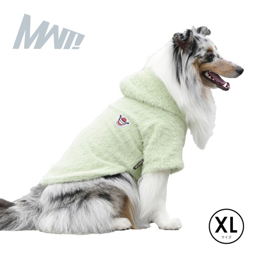 MWT! シャギーフードコート / XLサイズ (PINK/GREEN)