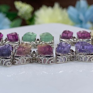 8.  10個セット☆フローライト蝶々・縦横貫通穴☆パーツ