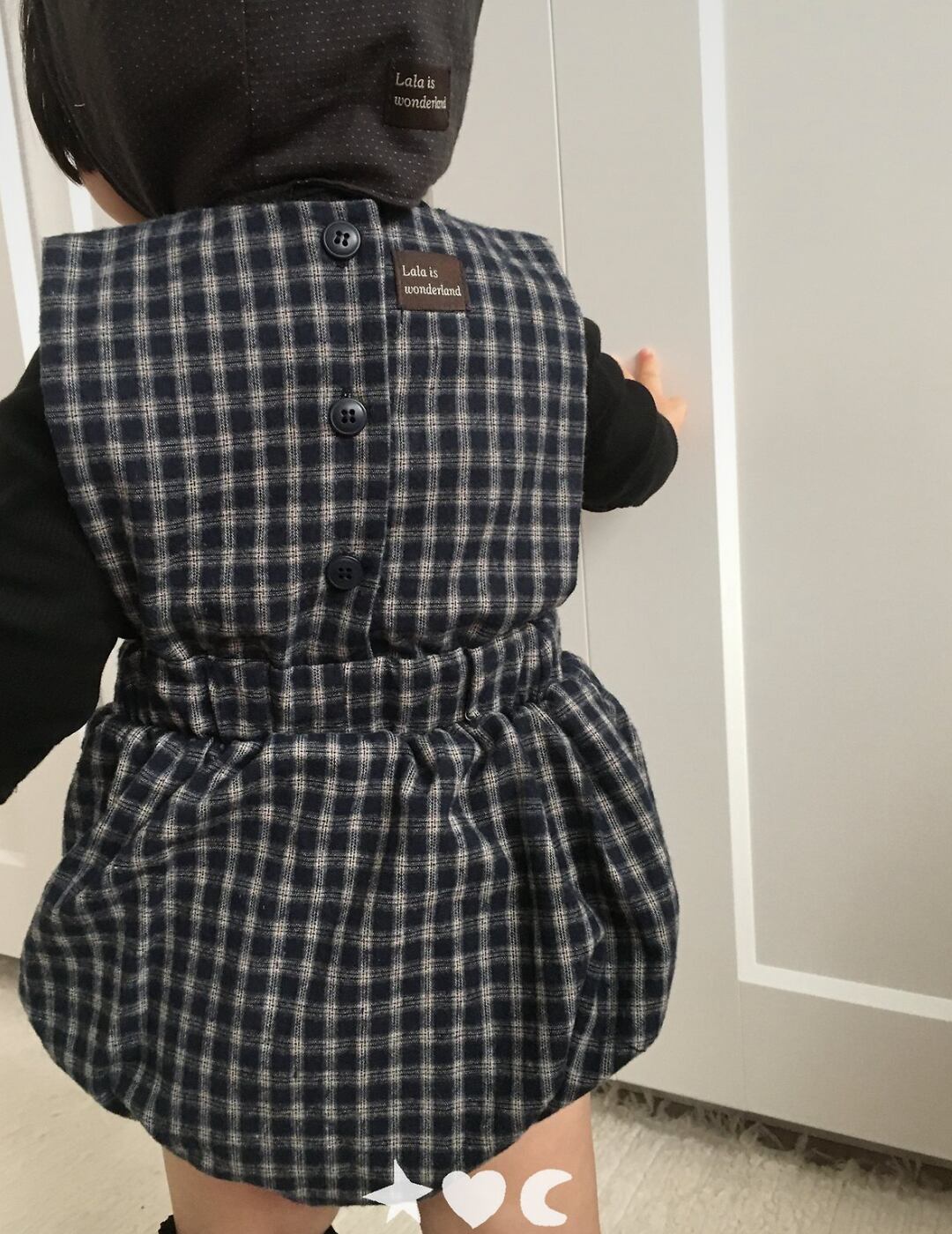 送料無料【予約】/ babyチェックロンパース /lalaland